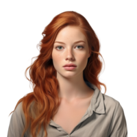 AI generated Portrait of lovely young woman clip art png