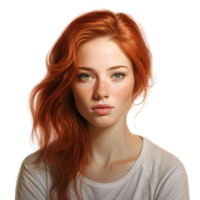 AI generated Portrait of lovely young woman clip art png