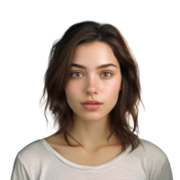 AI generated Portrait of lovely young woman clip art png
