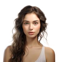 AI generated Portrait of lovely young woman clip art png