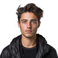 ai généré portrait de une Jeune homme agrafe art png