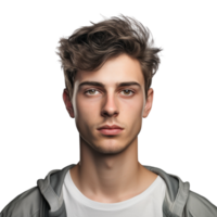 AI generated Portrait of a young man clip art png