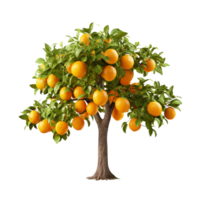 ai genererad orange frukt träd klämma konst png