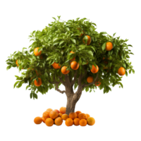 ai generato arancia frutta albero clip arte png