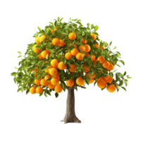 AI generated Orange fruit tree clip art png