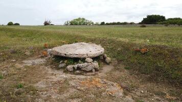 monte d'accoddi, sassari, Sardaigne, Italie mai 18 2023. archéologique site sortir ensemble retour à 4000 avant JC... un de le sacré des pierres. video