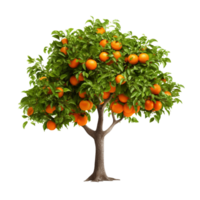 ai généré Orange fruit arbre agrafe art png