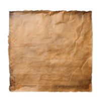 AI generated Old worn paper sheet clip art png