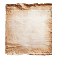 AI generated Old worn paper sheet clip art png