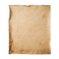 AI generated Old worn paper sheet clip art png