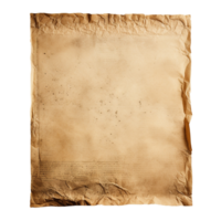 AI generated Old worn paper sheet clip art png