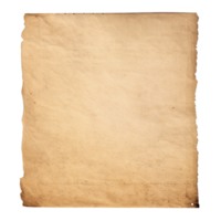 AI generated Old worn paper sheet clip art png