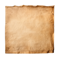 AI generated Old worn paper sheet clip art png