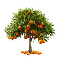 ai généré Orange fruit arbre agrafe art png