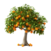 ai généré Orange fruit arbre agrafe art png
