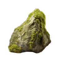 AI generated Mossy rock clip art png