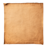 AI generated Old worn paper sheet clip art png