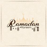 Ramadan Kareem cultural Islamic festival decorative background vector