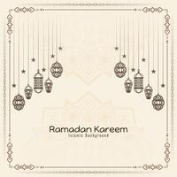 Ramadan Kareem beautiful Islamic festival cultural background design vector