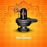 Happy Maha Shivratri cultural Indian festival greeting background vector