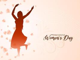 hermosa contento De las mujeres día 8 marzo celebracion saludo antecedentes vector