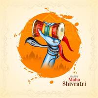 contento maha shivratri cultural indio festival saludo tarjeta vector