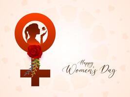 International Happy Women's day 8 march celebration modern background vector