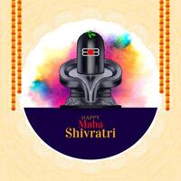 contento maha shivratri tradicional indio festival celebracion tarjeta vector