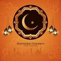 Ramadan Kareem cultural Islamic festival decorative background vector