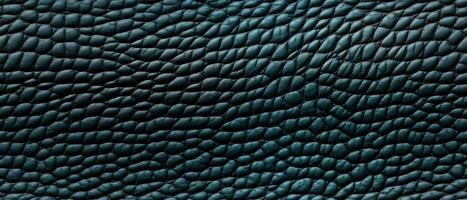 AI generated Close-up of teal textured leather showing the intricate pattern and tactile surface detail. Green pattern Leather Detail photo