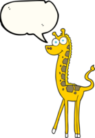 hand drawn speech bubble cartoon giraffe png