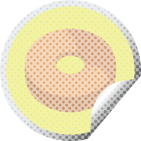 rosquinha gráfico ilustração circular adesivo png