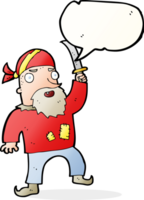 cartoon pirate with speech bubble png