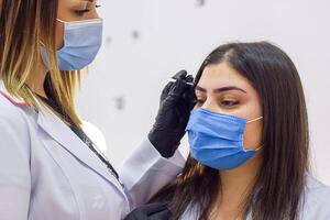 pretty young woman in beauty salon photo