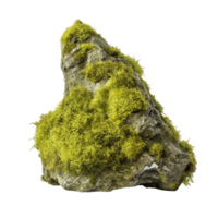 AI generated Mossy rock clip art png