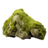 AI generated Mossy rock clip art png