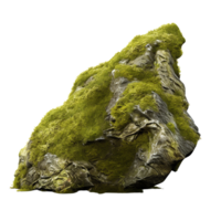 AI generated Mossy rock clip art png