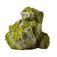 AI generated Mossy rock clip art png