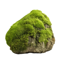 AI generated Mossy rock clip art png