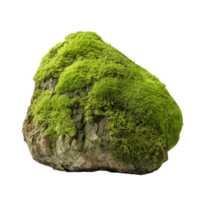 AI generated Mossy rock clip art png