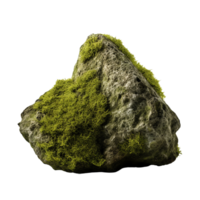 AI generated Mossy rock clip art png