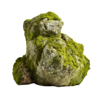 AI generated Mossy rock clip art png