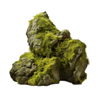 AI generated Mossy rock clip art png