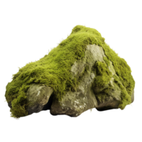 AI generated Mossy rock clip art png