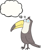 hand drawn thought bubble cartoon toucan png