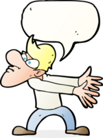 cartoon annoyed man gesturing with speech bubble png