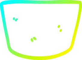 cold gradient line drawing of a cartoon pot png