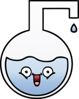 gradient shaded cartoon of a science bottle png
