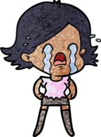 cartoon woman crying png