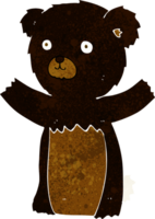 urso preto bonito dos desenhos animados png